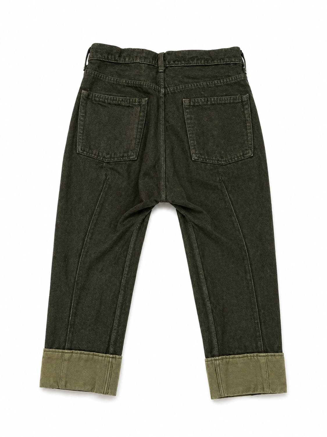     Junya Watanabe 카키 울블렌드 크롭 팬츠 상품이미지5