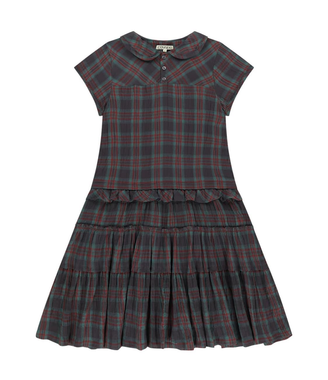 코이세이오 로우 엣지 체크 원피스 퍼플 2사이즈 상품이미지1