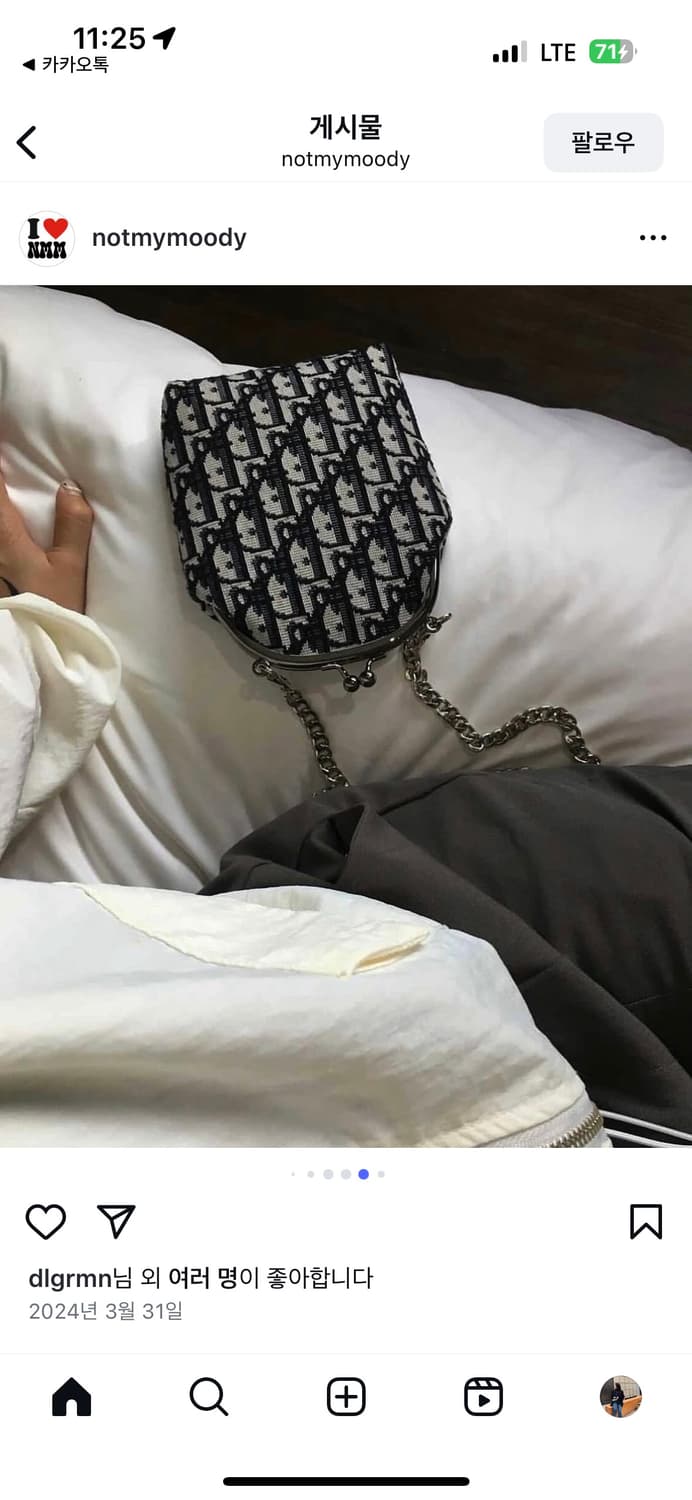 디올 오블리크 프레임백 체인 숄더백 / 낫마이무디 디올 리사이클링 백 상품이미지5