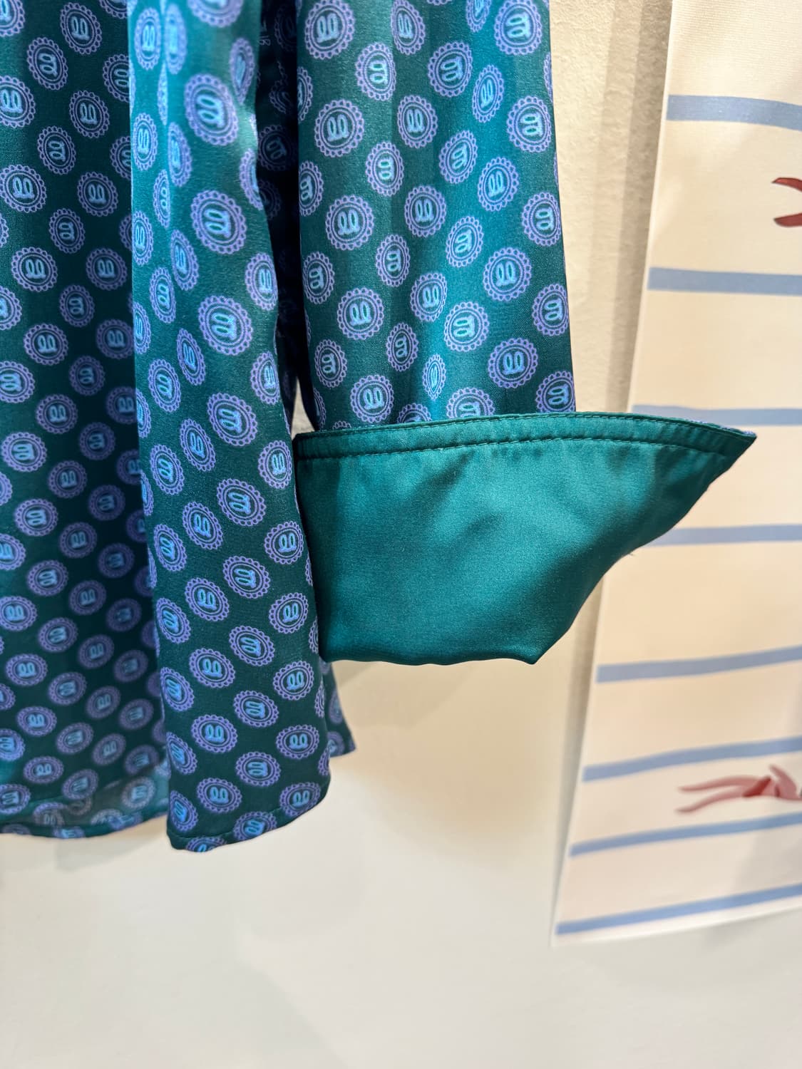 vintage 컬러패턴 블라우스 상품이미지4