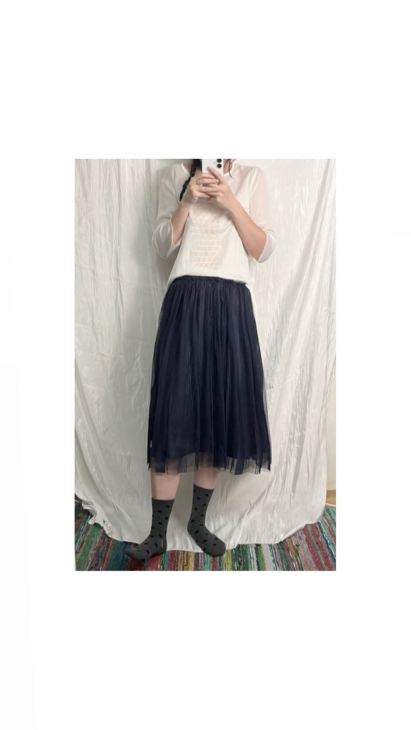 Tiered Mesh Skirt 상품이미지9