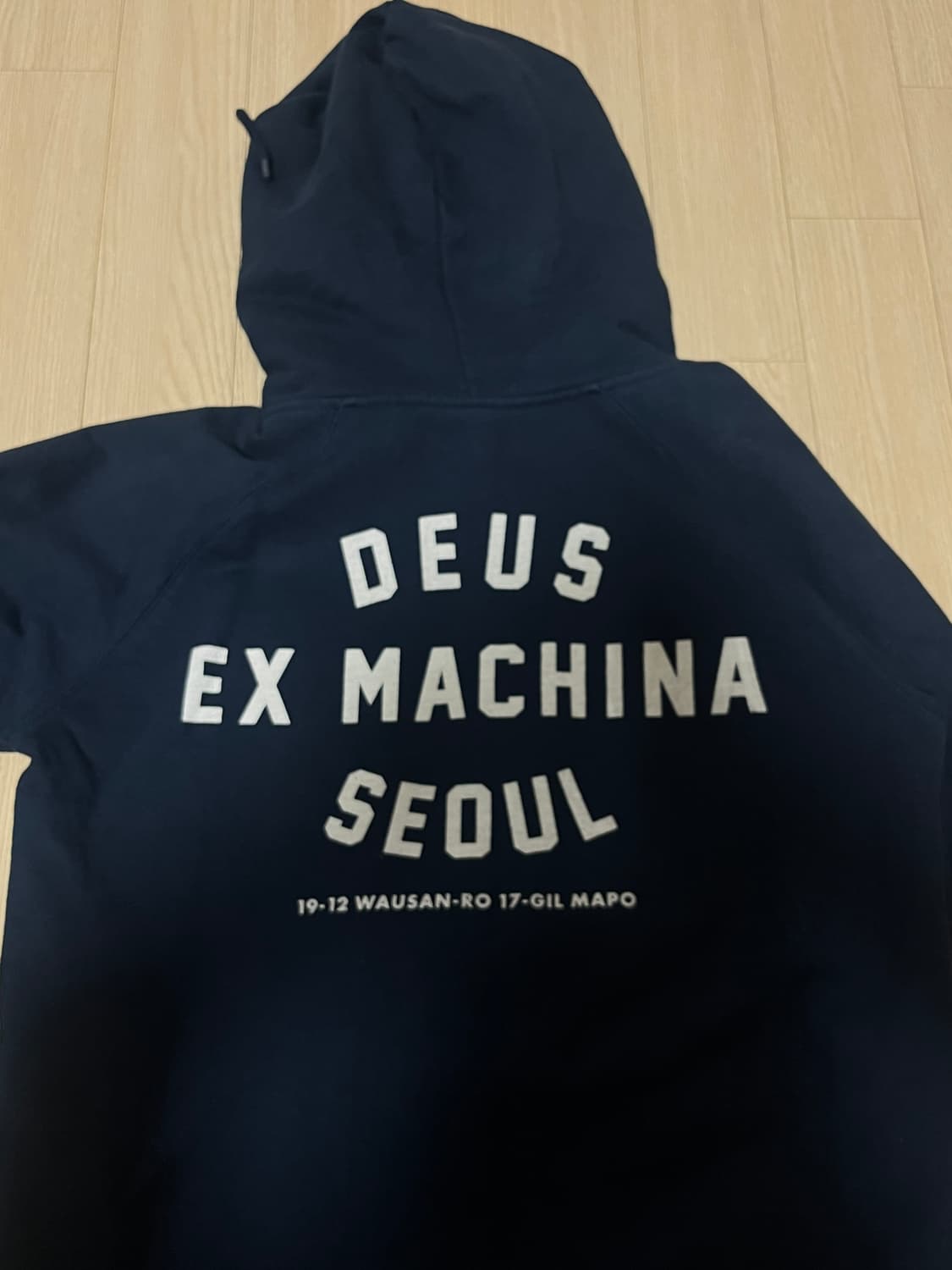 데우스 네이비 후드티 s사이즈 상품이미지3