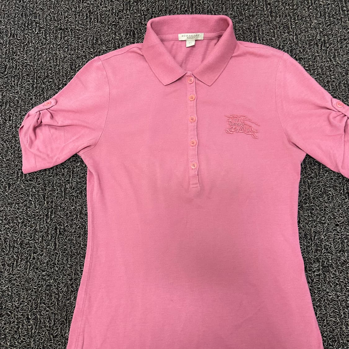 버버리 브릿 여성 빅로고 카라티 반팔티셔츠 핑크 XS 상품이미지2