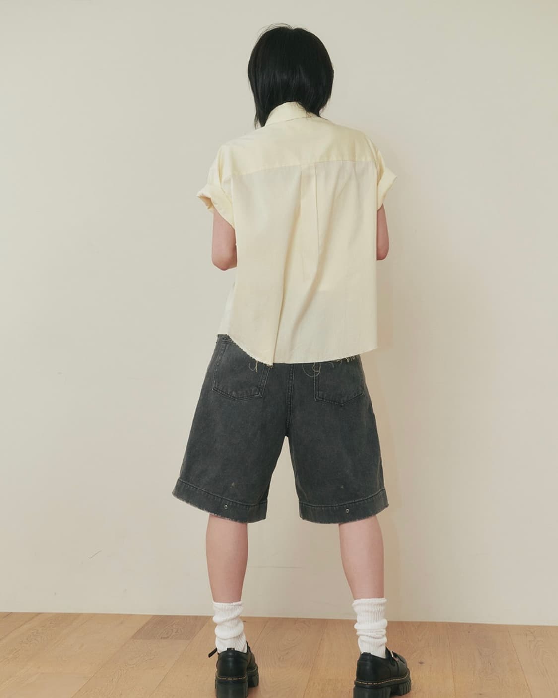 플리즈노팔로우 옥스포드 프릴 셔츠 / Lemon 상품이미지2