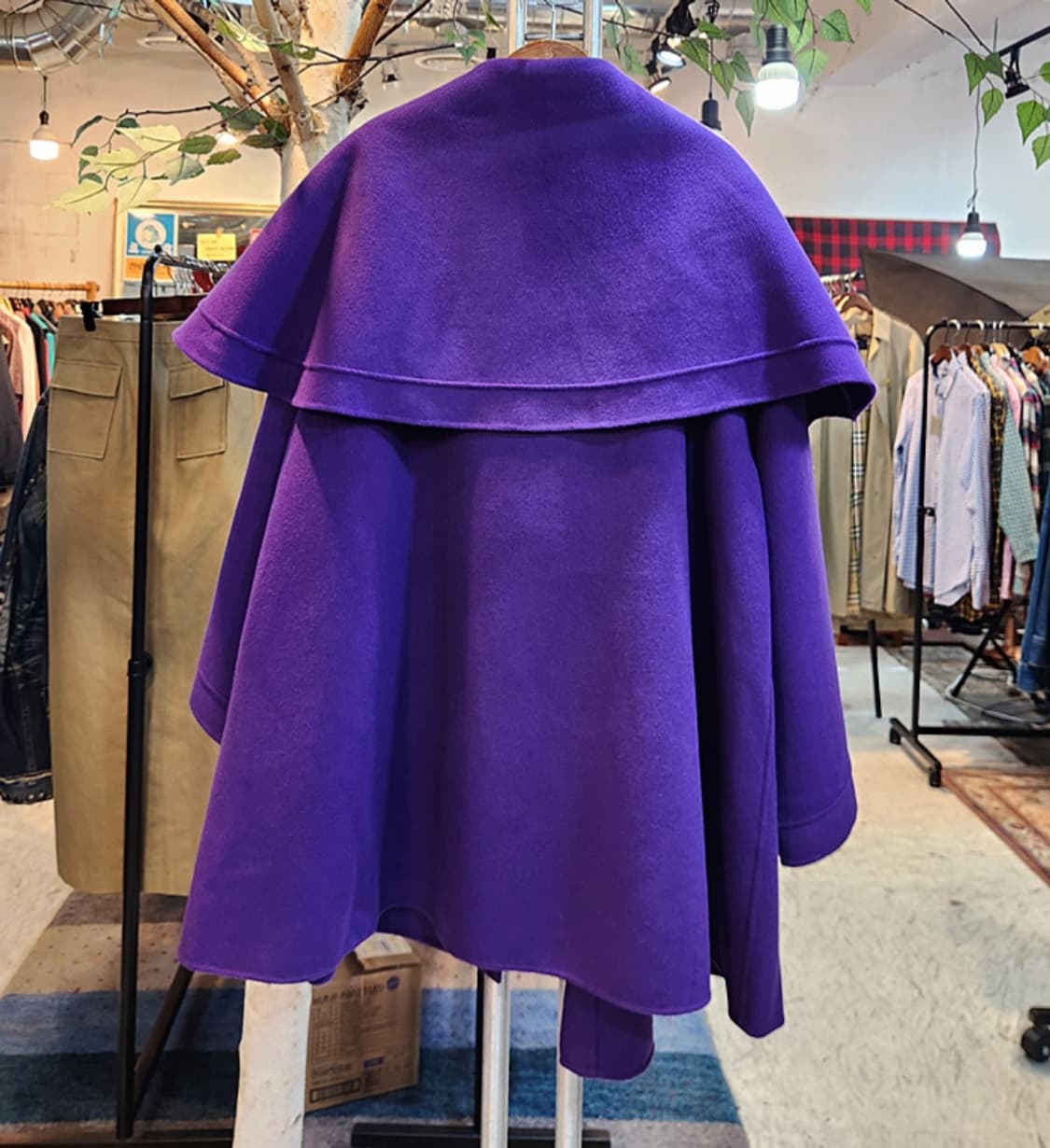 NINA RICCI 니나리치 바이올렛 울 빅 카라 오버핏 코트 상품이미지7