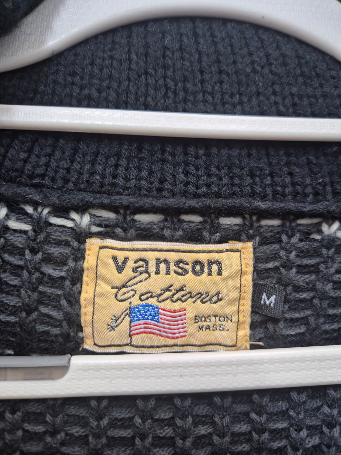 밴슨 VANSON 스컬 코위찬 헤비울 스웨터 집업 니트 / M(정품) 상품이미지3