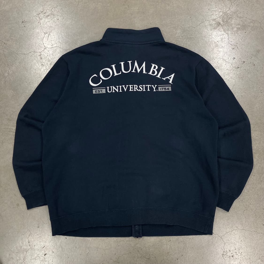 챔피온 네이비 컬러 컬럼비아 유니버시티 코튼 집업 상품이미지2