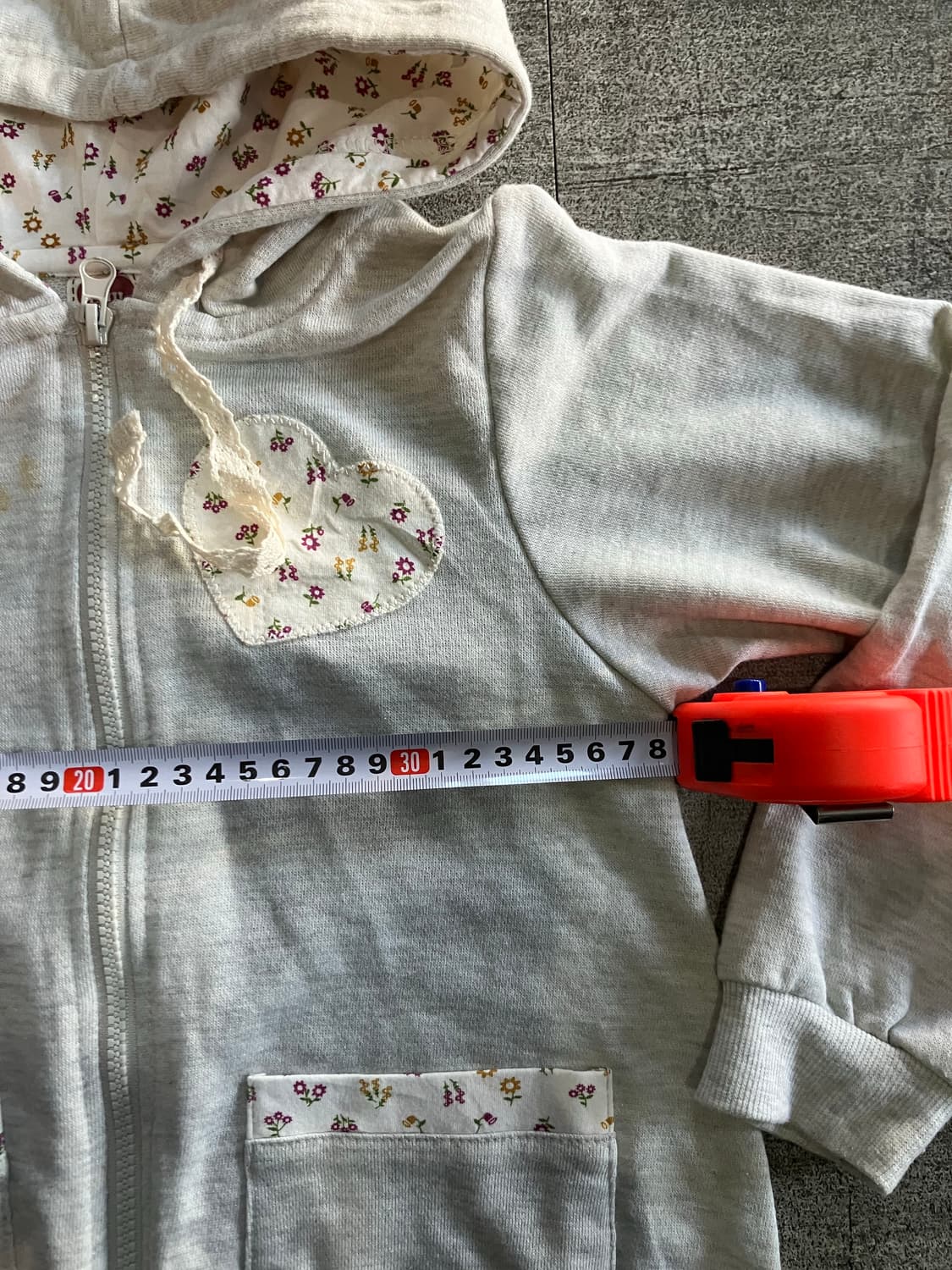 일본빈티지 Crugirl 하구미모리걸 라떼갸루 패치워크 후드집업 상품이미지2