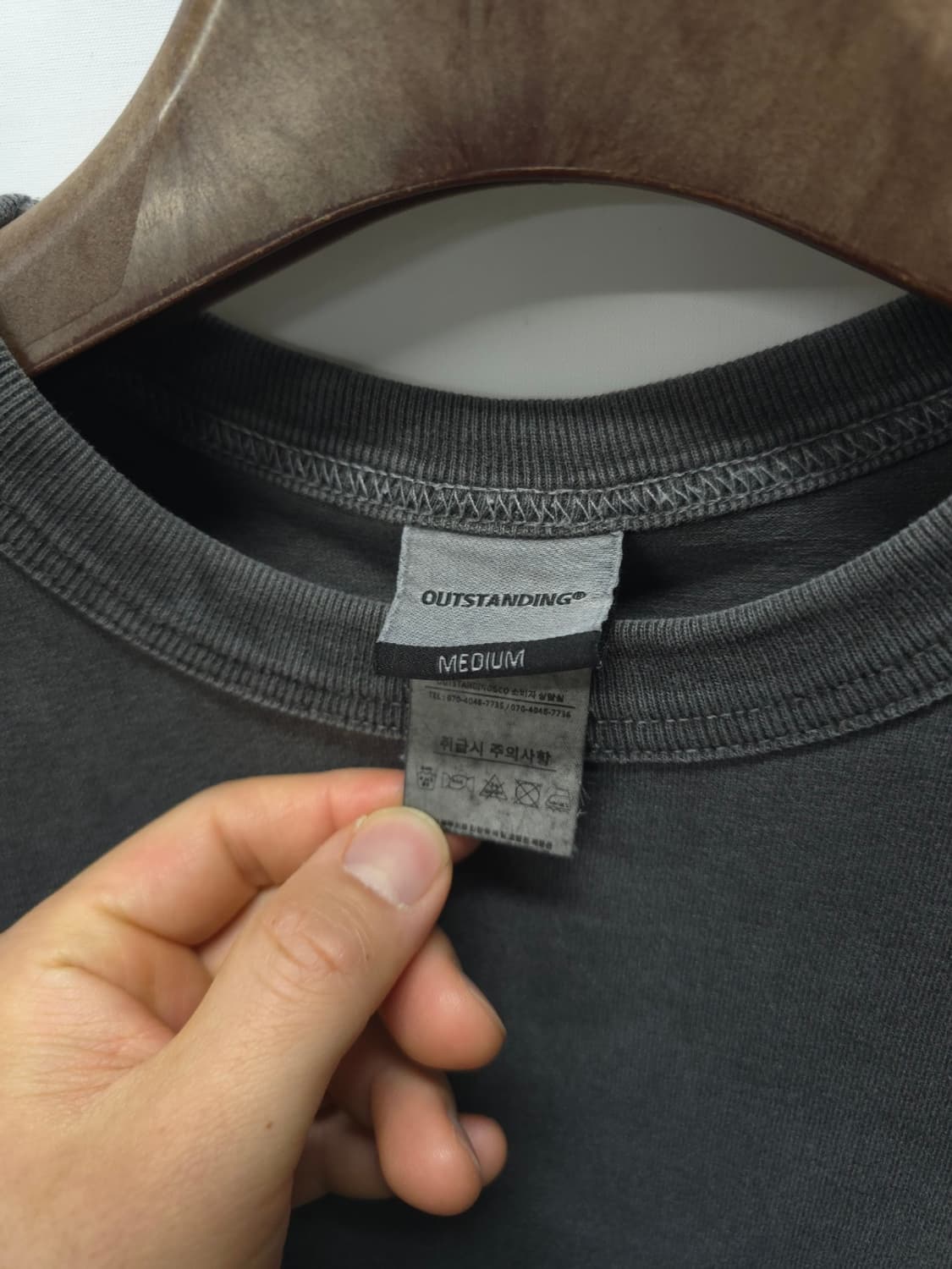 아웃스탠딩 392 전투비행단 피그먼트 반팔 티셔츠(M) 상품이미지5