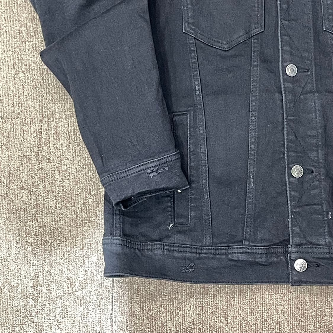 (L) Hollister 빈티지 블랙 데님 후드 자켓 상품이미지6