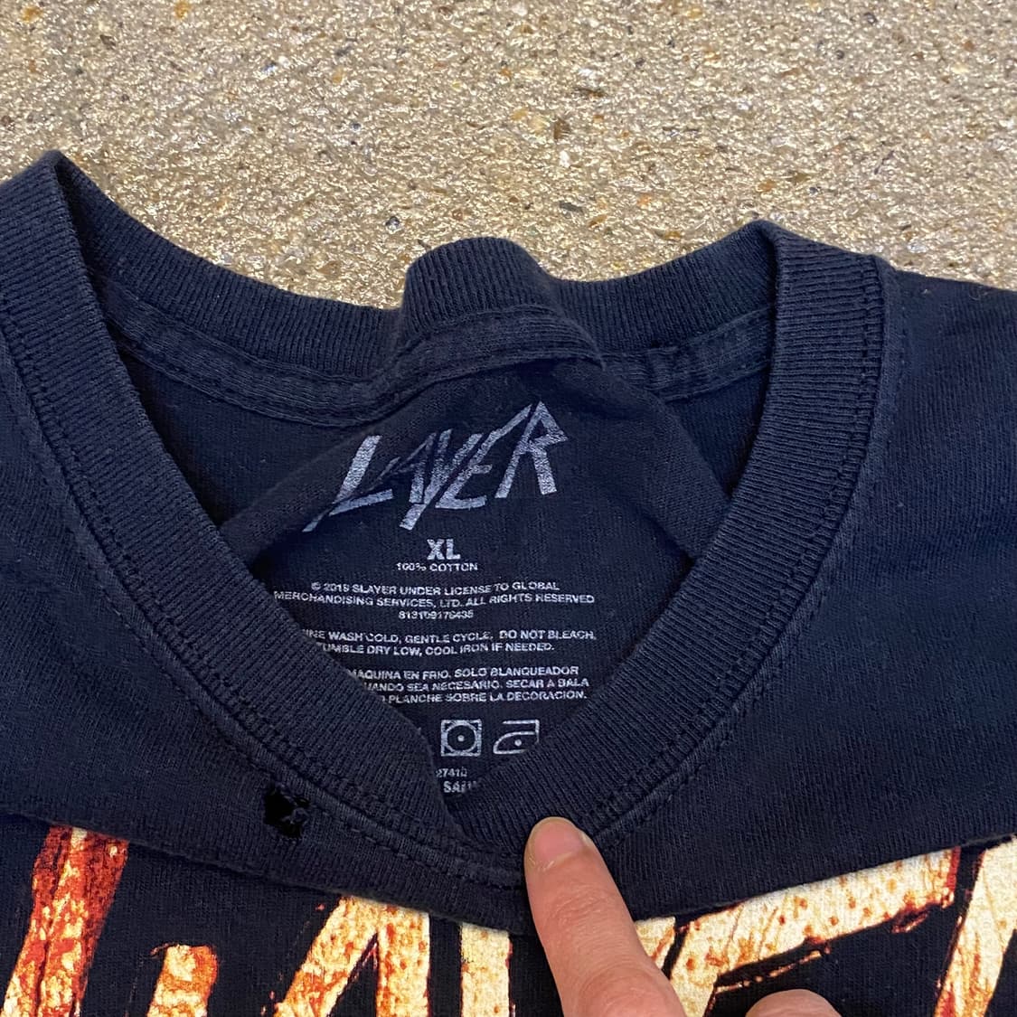미국 빈티지 레어 슬레이어 공식굿즈티 투어티 락티셔츠 반팔티 상품이미지5