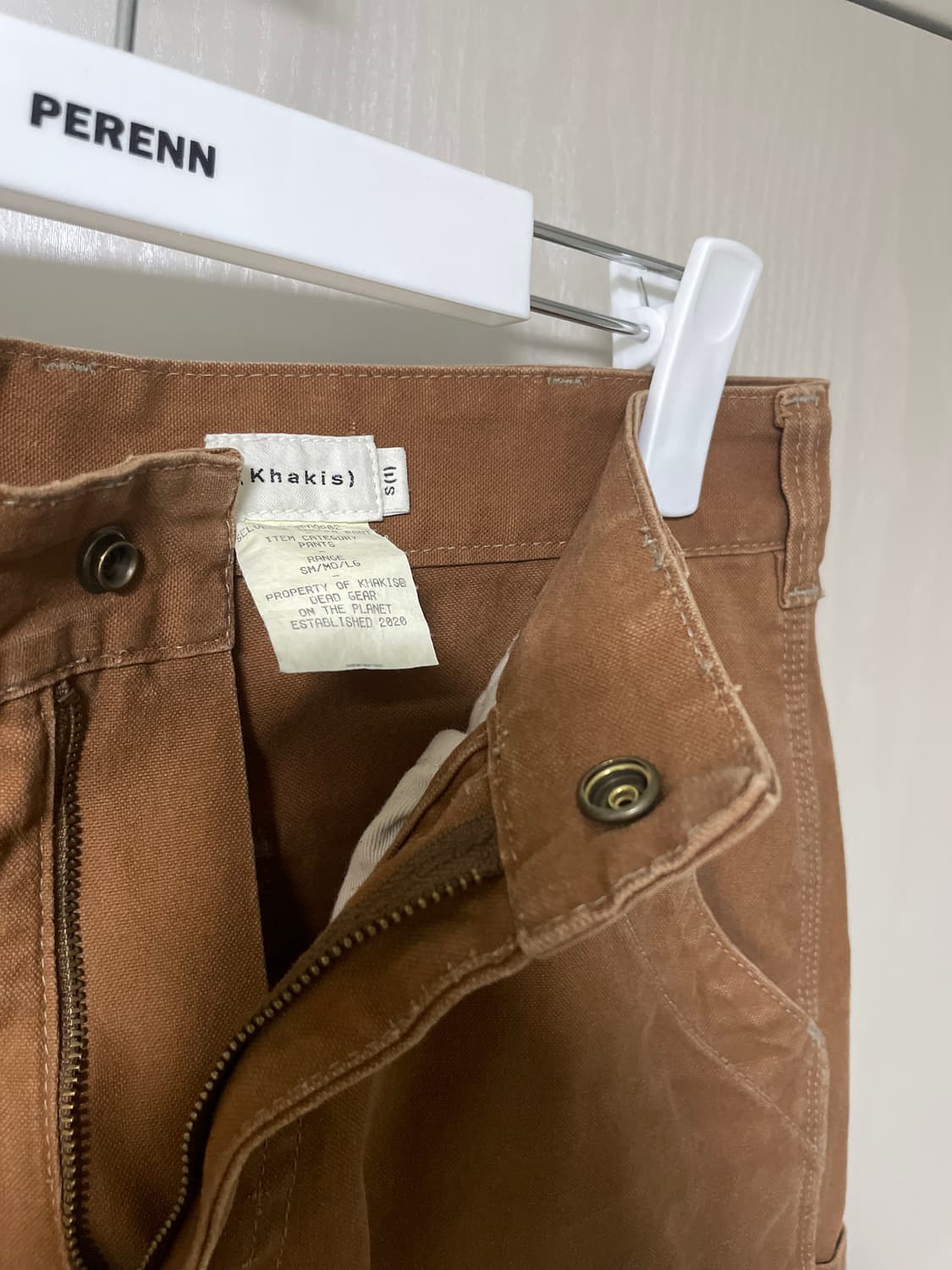 카키스 로거 팬츠 셀비지 브라운 khakis logger pants 상품이미지2