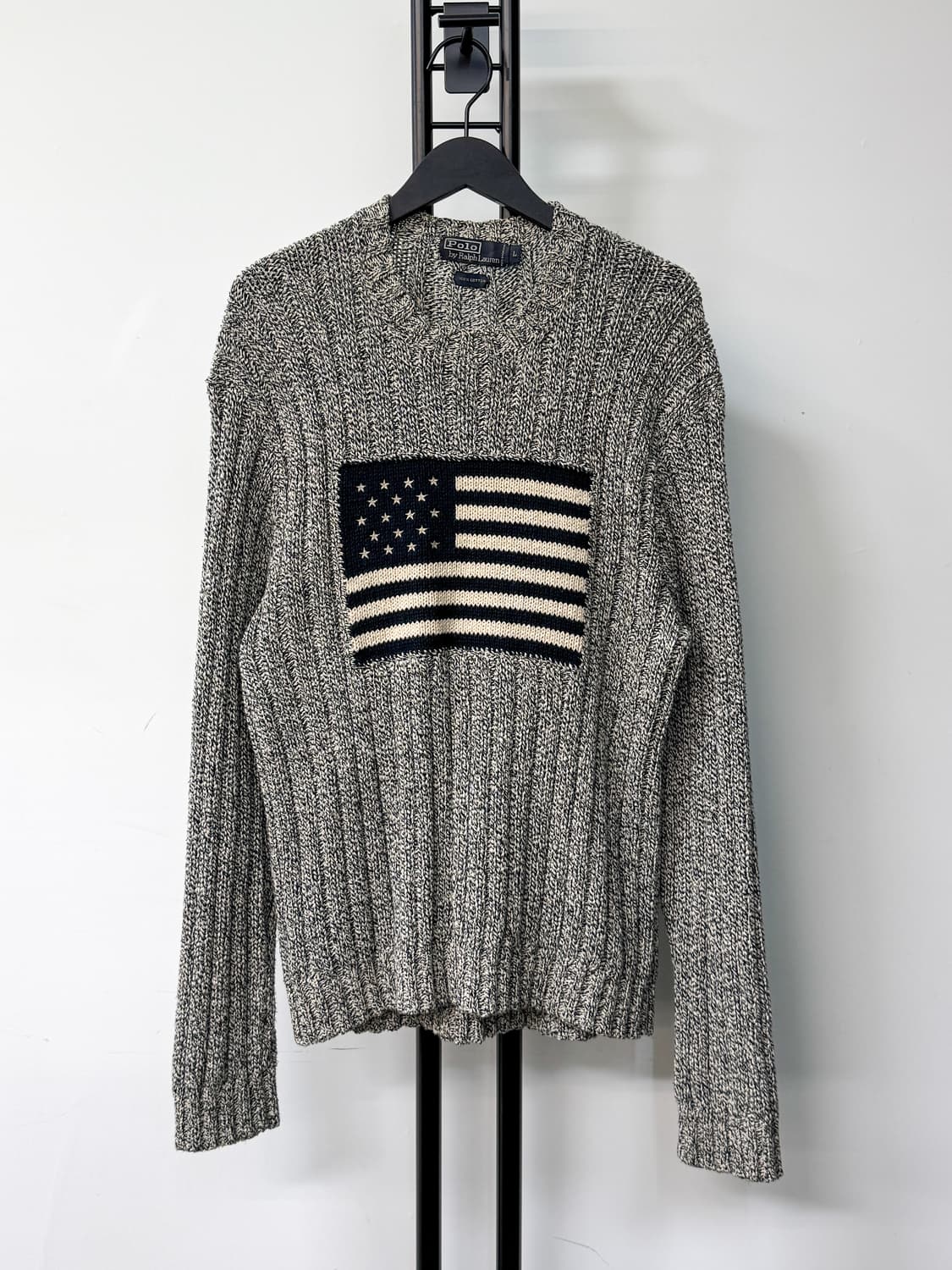 폴로랄프로렌 스타앤스트라이프 리브드 스웨터 상품이미지1