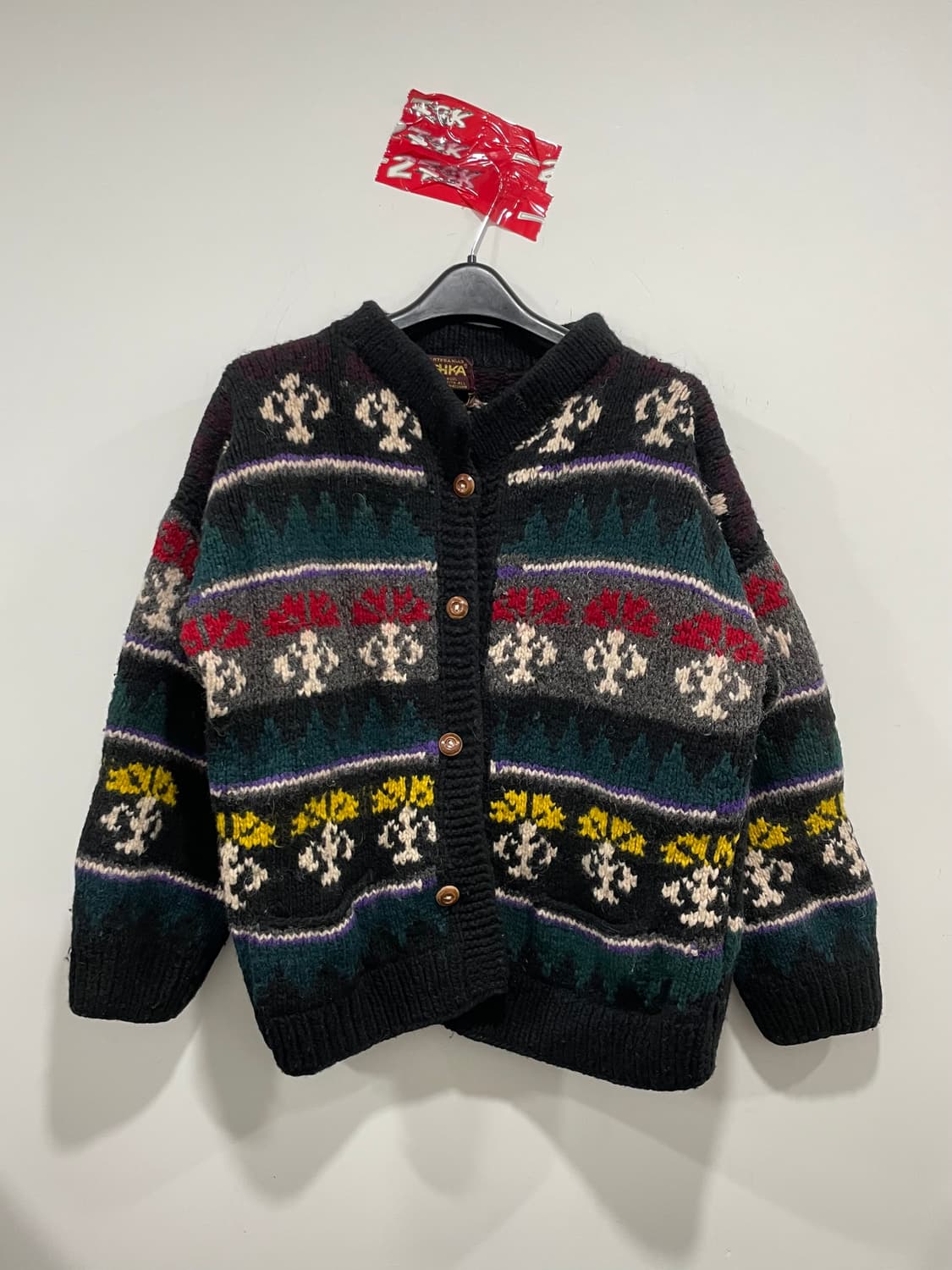 (빈티지)ISHKA 핸드 니트 울 가디건 상품이미지2