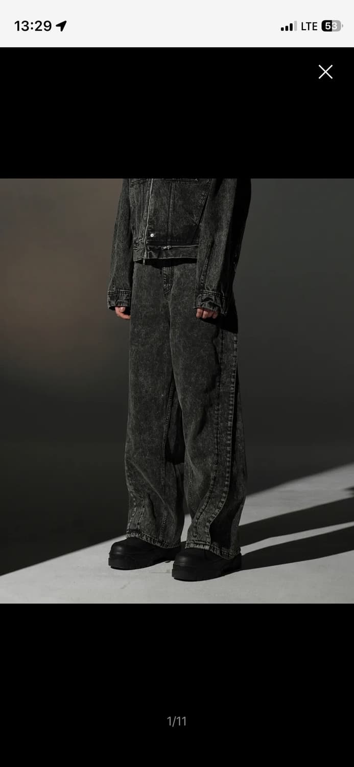 그레일즈 STREAMLINE DENIM PANTS [BLACK] 3사이즈 상품이미지2