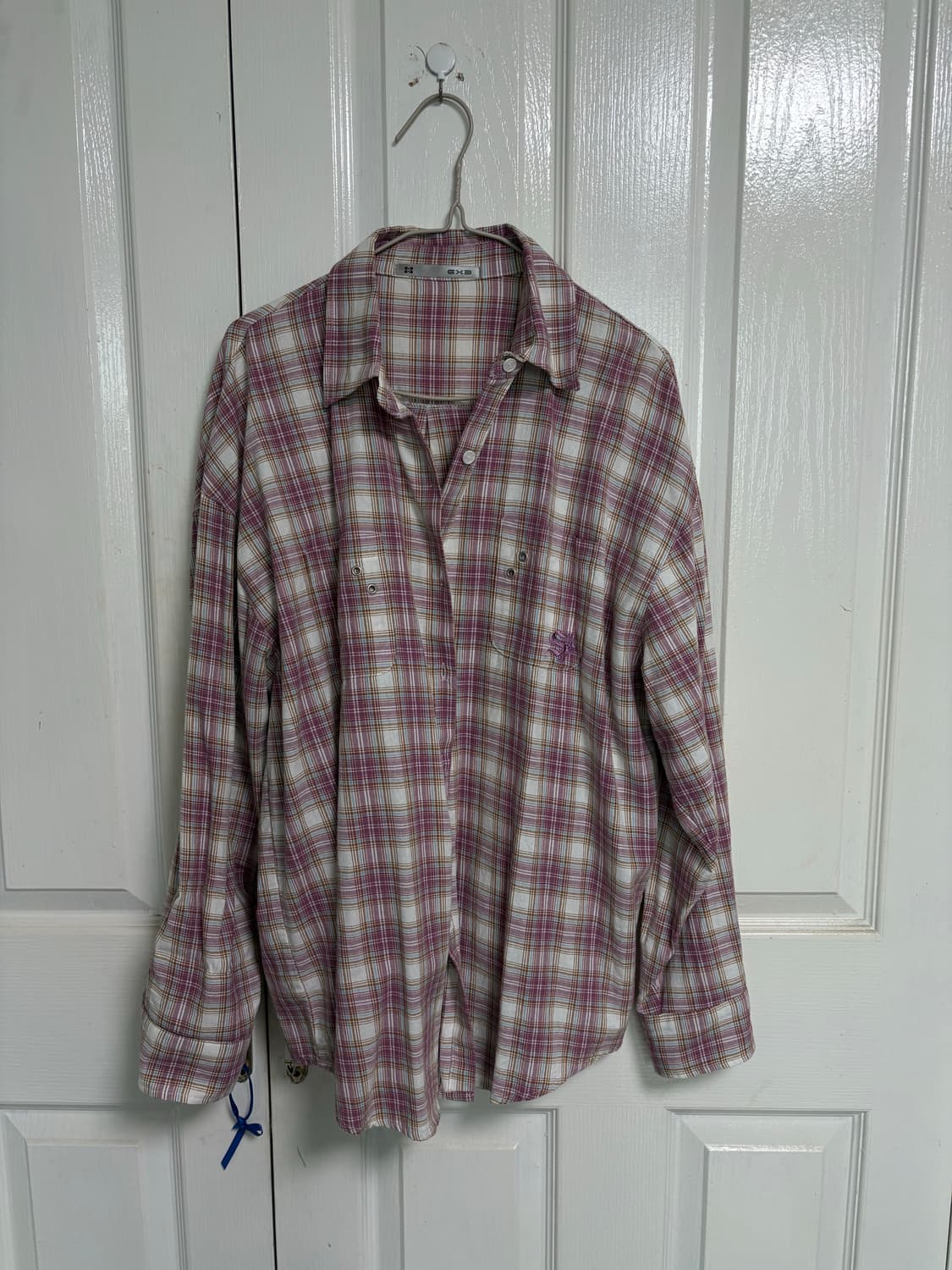 셋업이엑스이 오버 체크 셔츠 상품이미지2