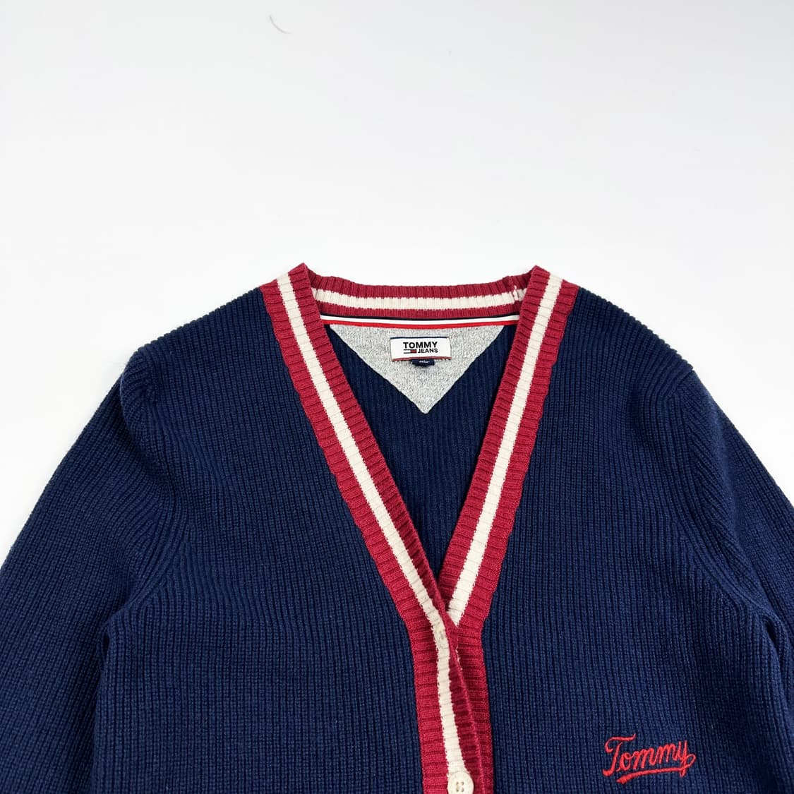 타미힐피거 플래그 네이비 니트 가디건 (XS 여성추천) 상품이미지1