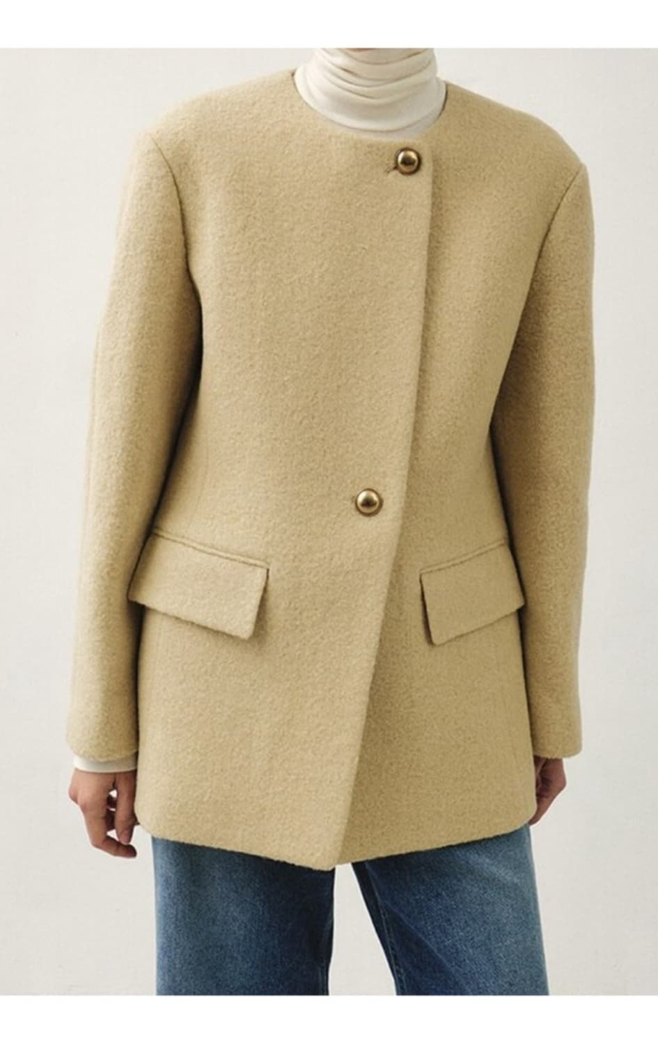 Mohan 모한 노카라 부클 울 코트 상품이미지2