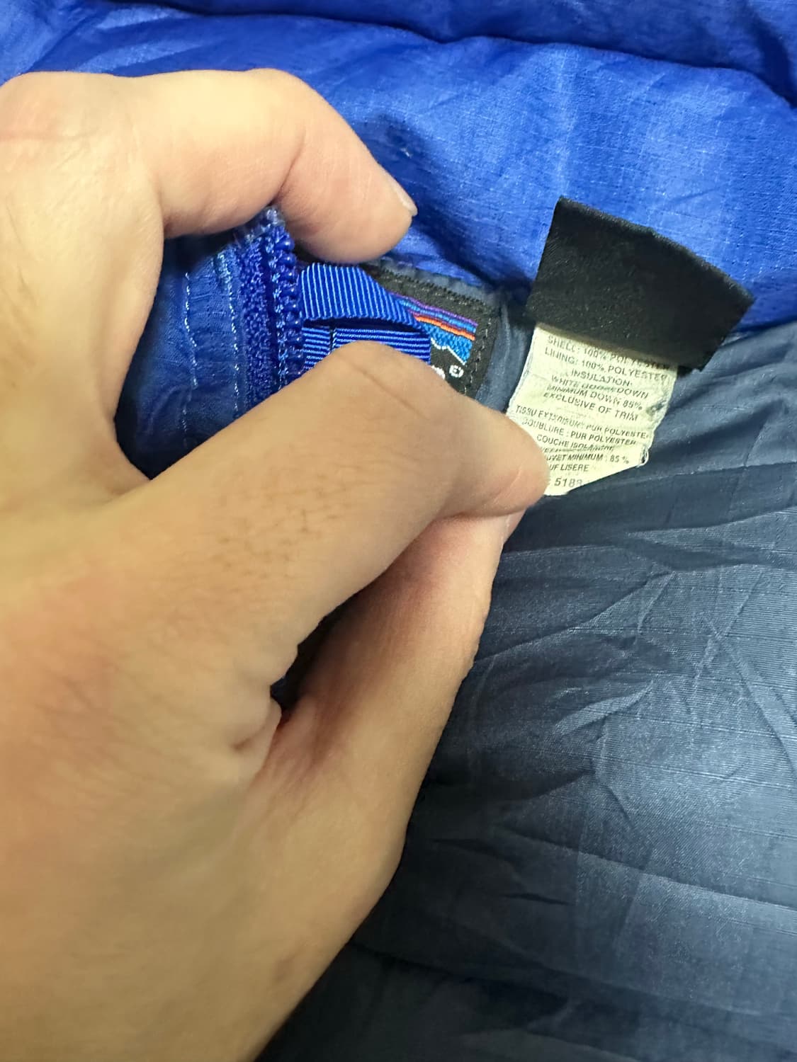 (M)00s 파타고니아 패딩 빈티지 패커블 다운 블루 상품이미지3