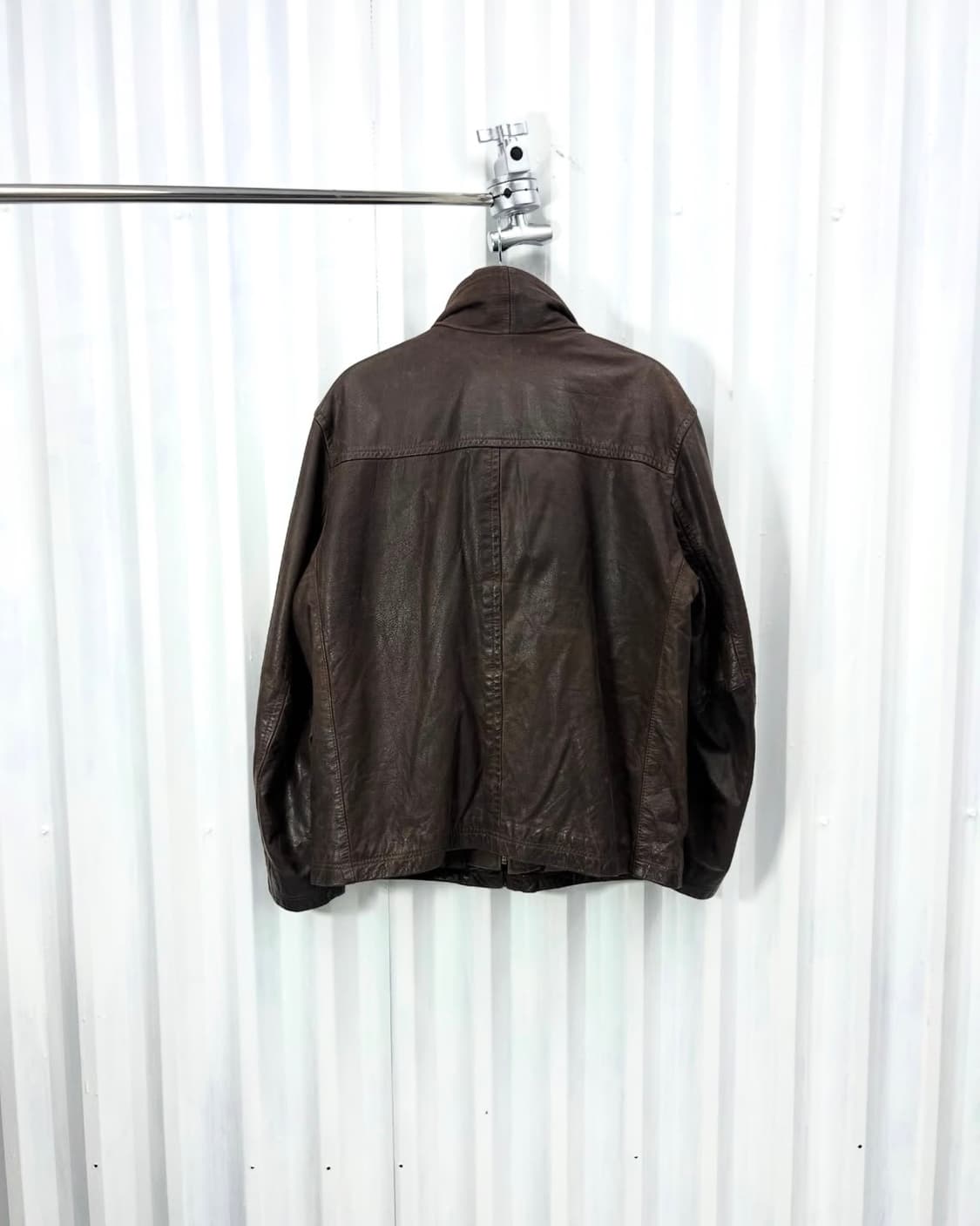 00s Columbia 2way leather JK 상품이미지4