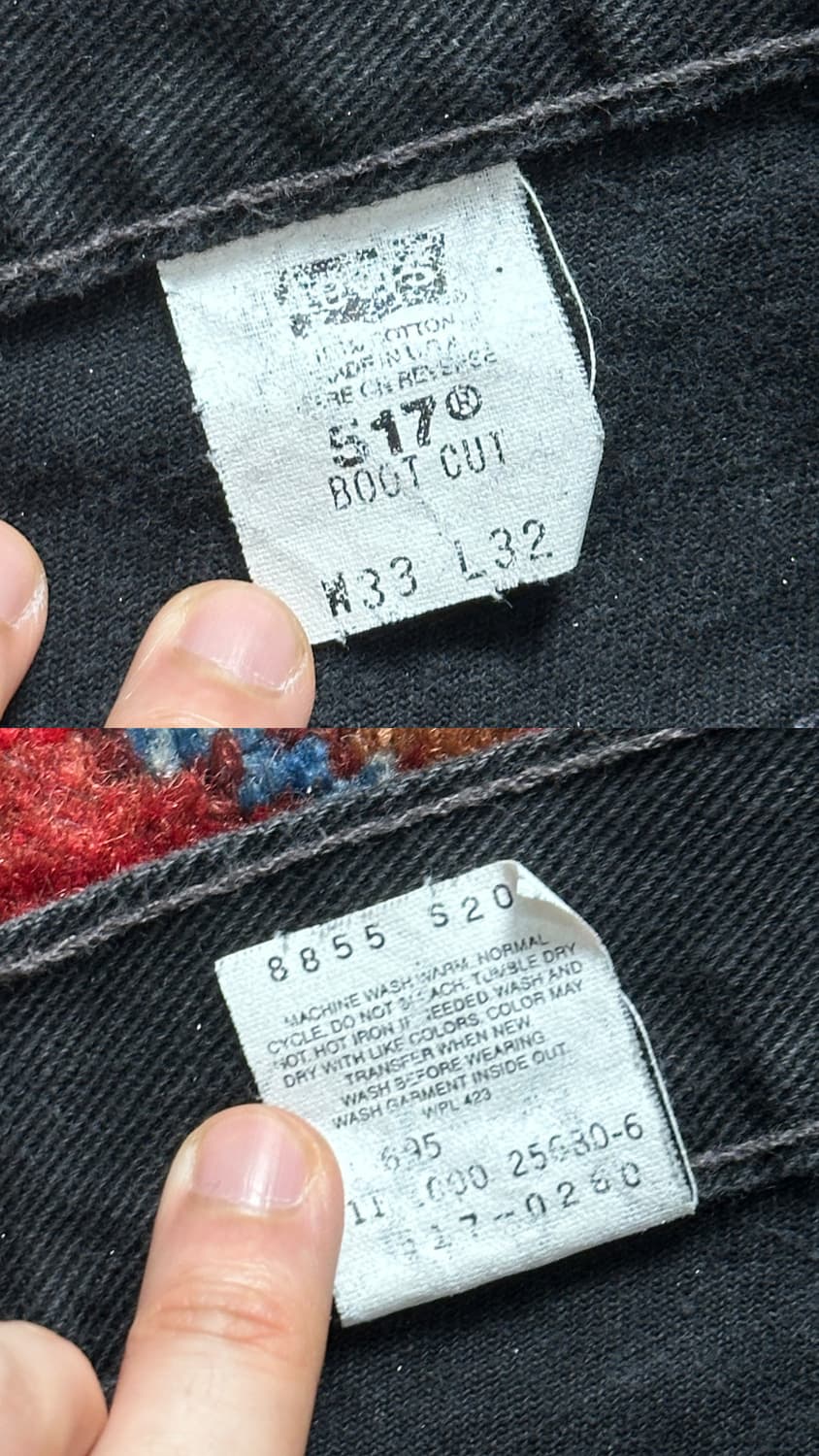 00’s USA Made 리바이스 517 블랙 흑청 상품이미지9