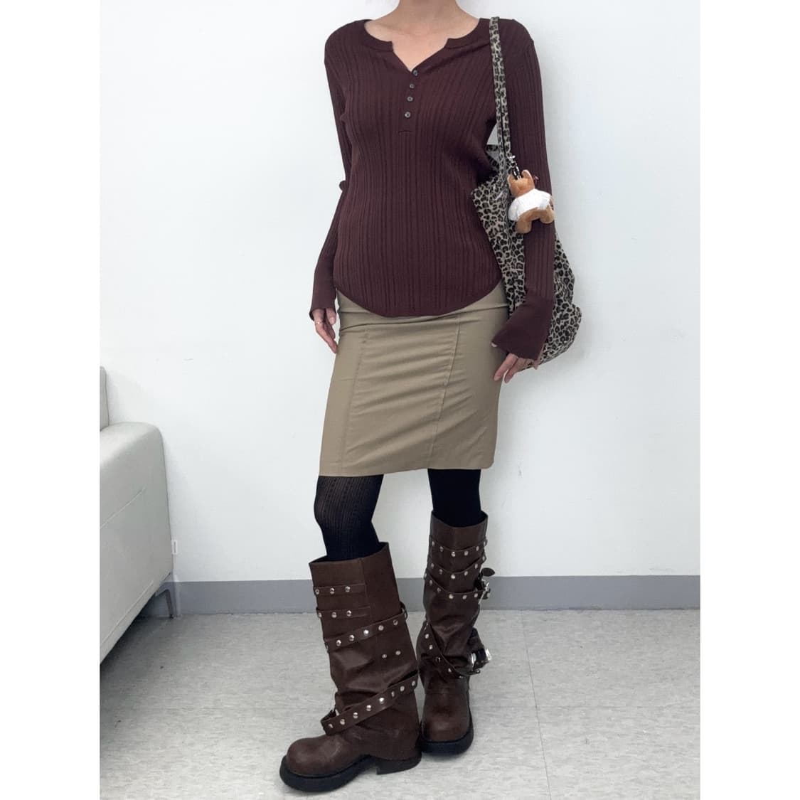 빈티지 브라운 롱슬리브 상품이미지10