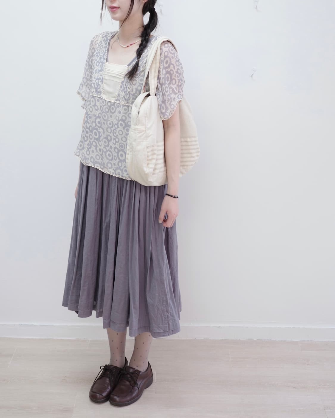 Light blue dot blouse 상품이미지1