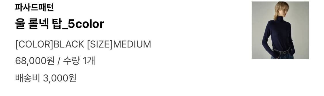 파사드패턴 울 롤넥 탑 터틀넥 상품이미지2