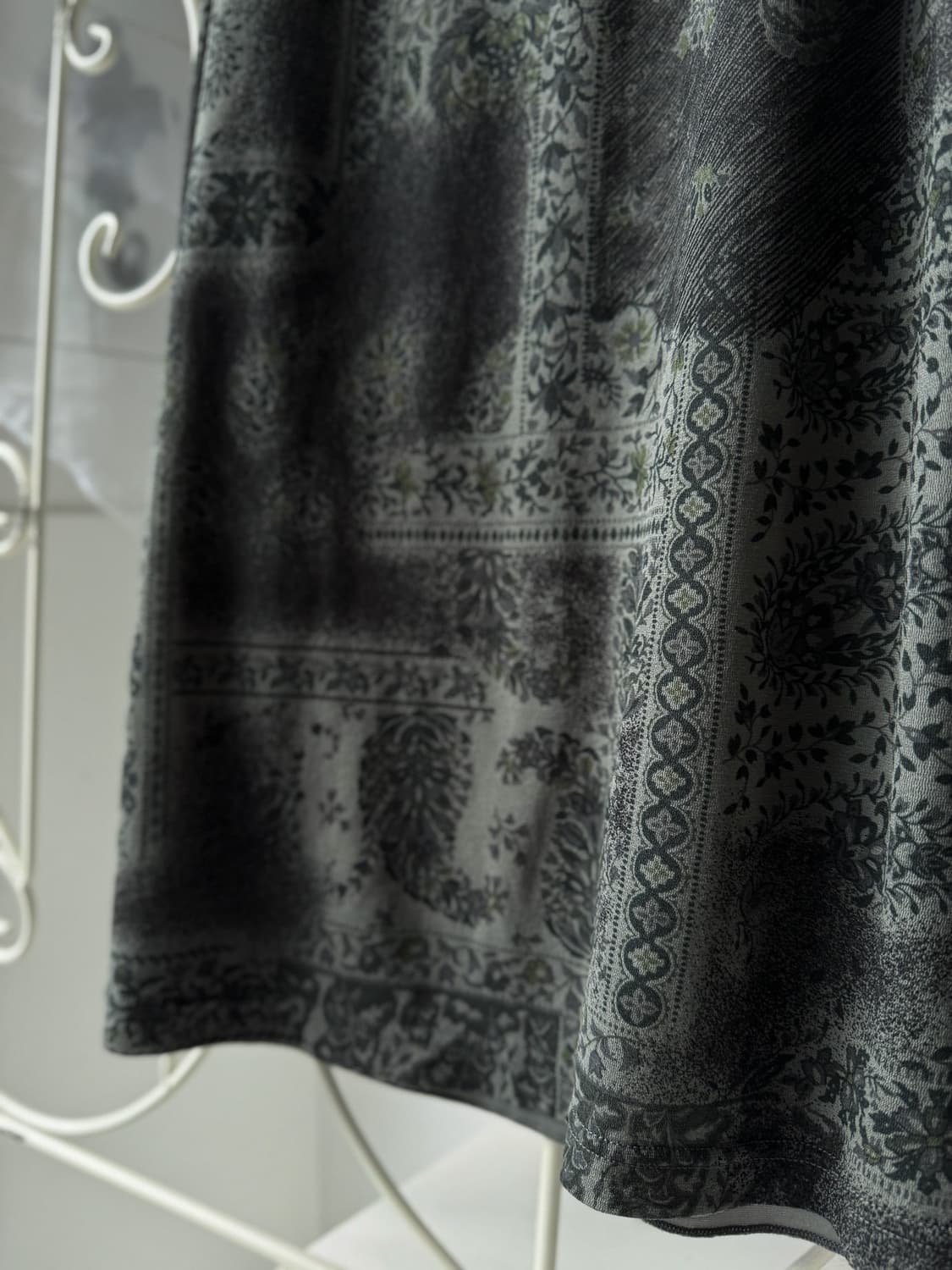 Deep Green Paisley Long Skirt 0351 상품이미지4