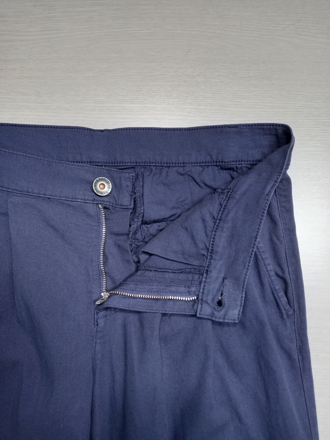 32 BENETTON 투턱 스판 슬림일자 치노 네이비 32-410 상품이미지6