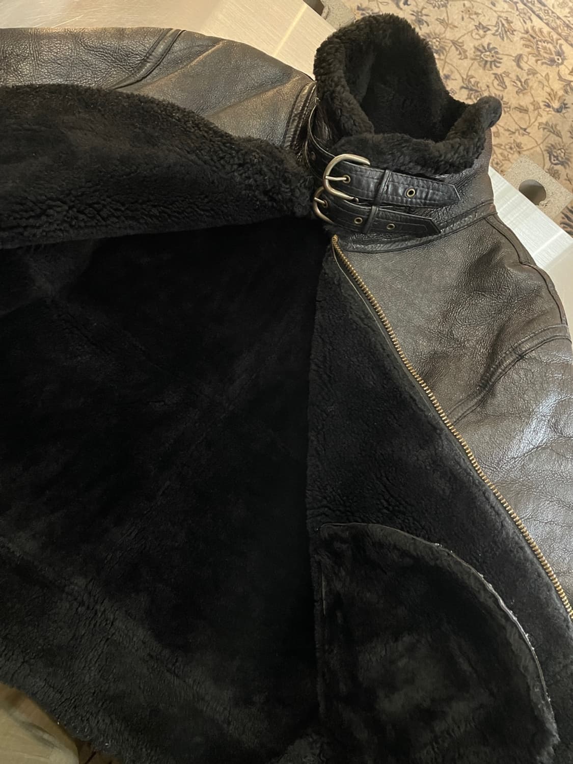 90’s 빈티지 B-3 양가죽 무스탕 가죽 자켓 상품이미지6