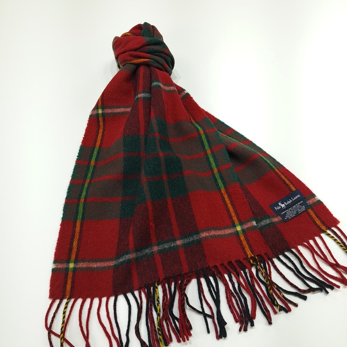 MX189 폴로 랄프로렌 크리스마스 타탄체크 램스울 목도리 머플러 상품이미지3