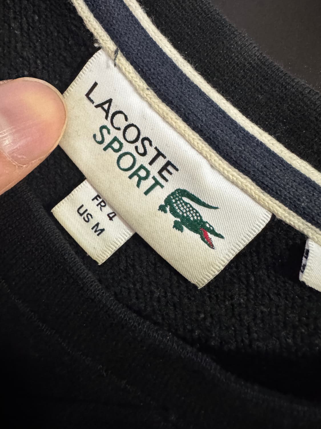 라코스테 스포츠웨어 블랙 맨투맨 M ~ L 상품이미지3