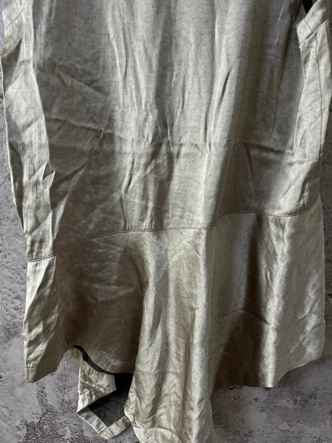 꼼데가르송 아시메트릭 컷 벨벳 슬리브리스 탑 상품이미지9