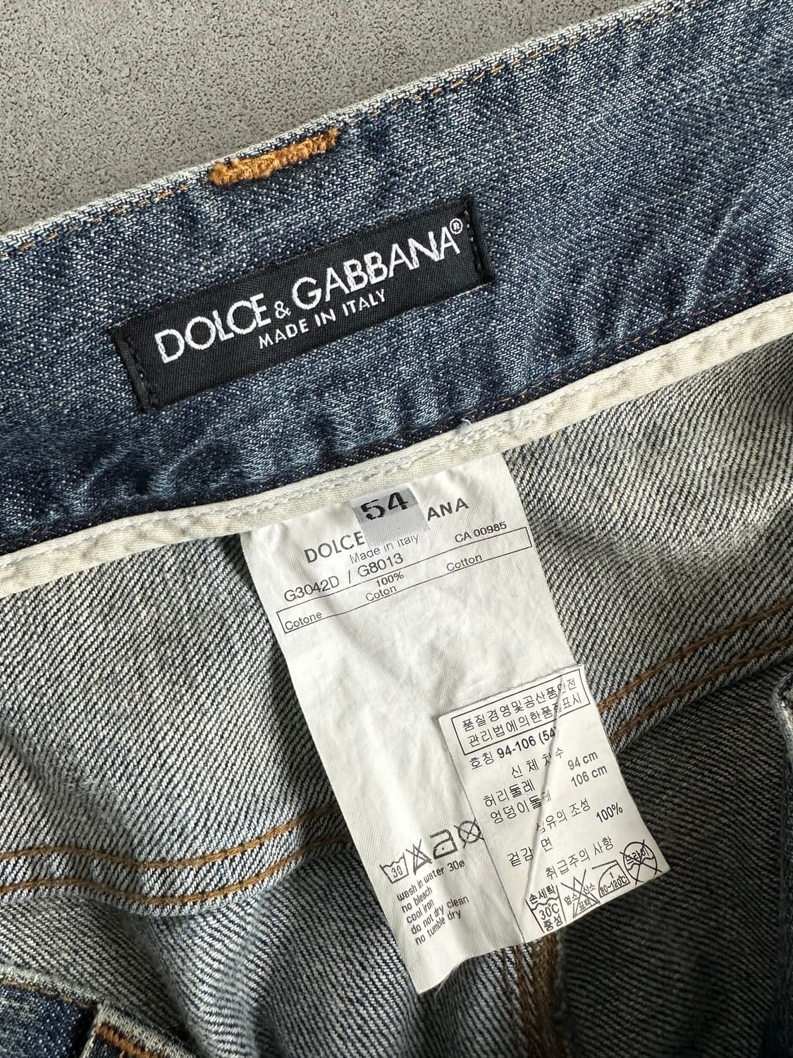 돌체앤가바나 파이톤 데님 새깅진 상품이미지8