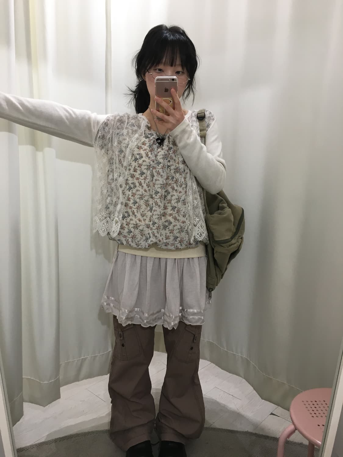 잔꽃 레이어드 블라우스 상품이미지6