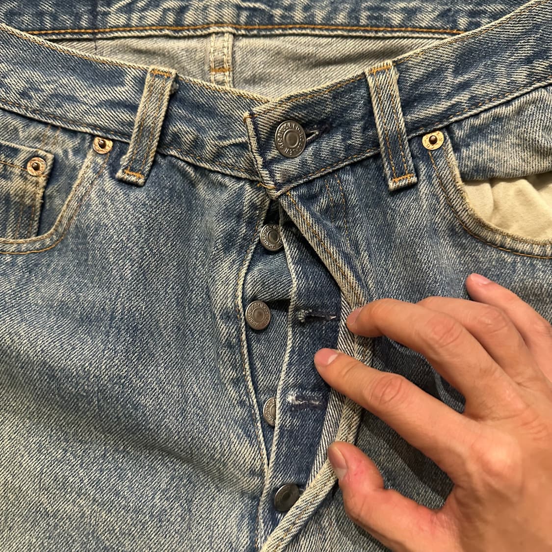 90s USA 리바이스 (Levis) 501 데님 W34 L32 상품이미지4