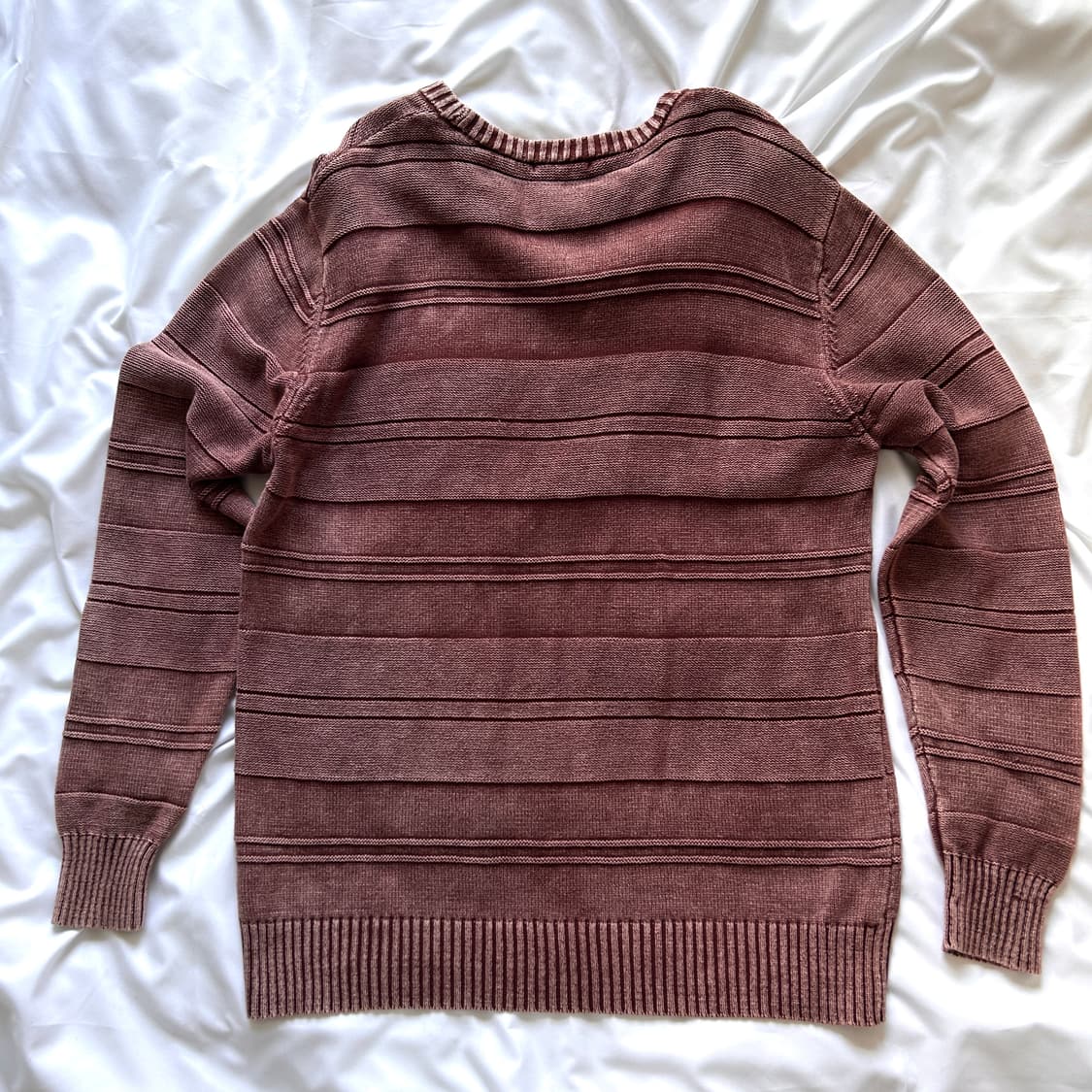 빈티지 버건디 코튼 라운드 니트 상품이미지7