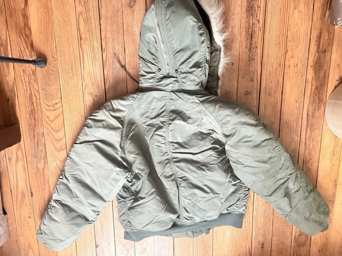 70s 미공군 납품용 알파 인더스트리 N-2B 자켓 세이지 상품이미지5