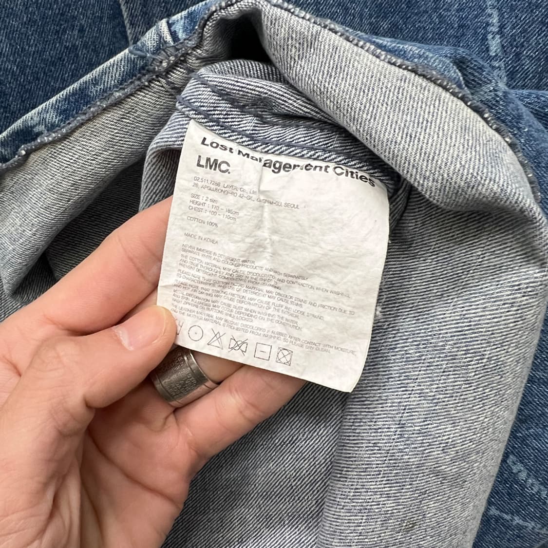 LMC 엘엠씨 웨이브 오버핏 데님 셔츠 자켓 L 상품이미지4