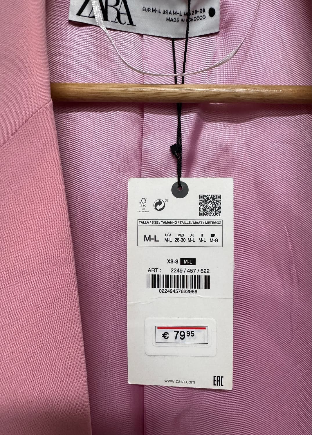 [새상품] ZARA 자라 핑크 블레이저 셋업 상품이미지8