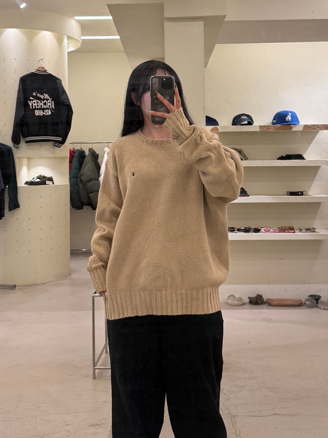 폴로 랄프로렌 코튼 니트 스웨터 베이지 U961 상품이미지1