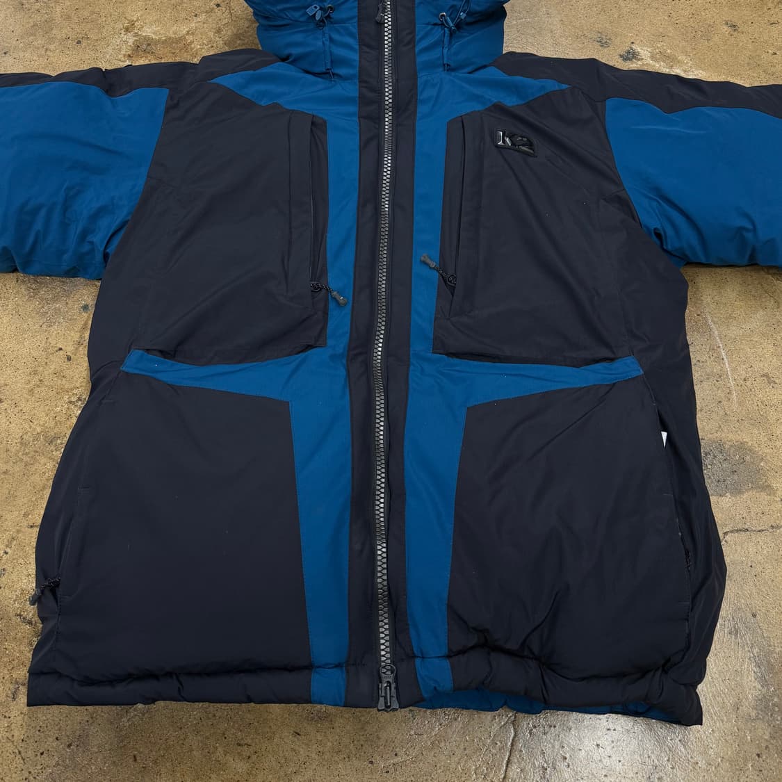[정품/100] K2 블랙 블루 다운 패딩 점퍼 b19 상품이미지3