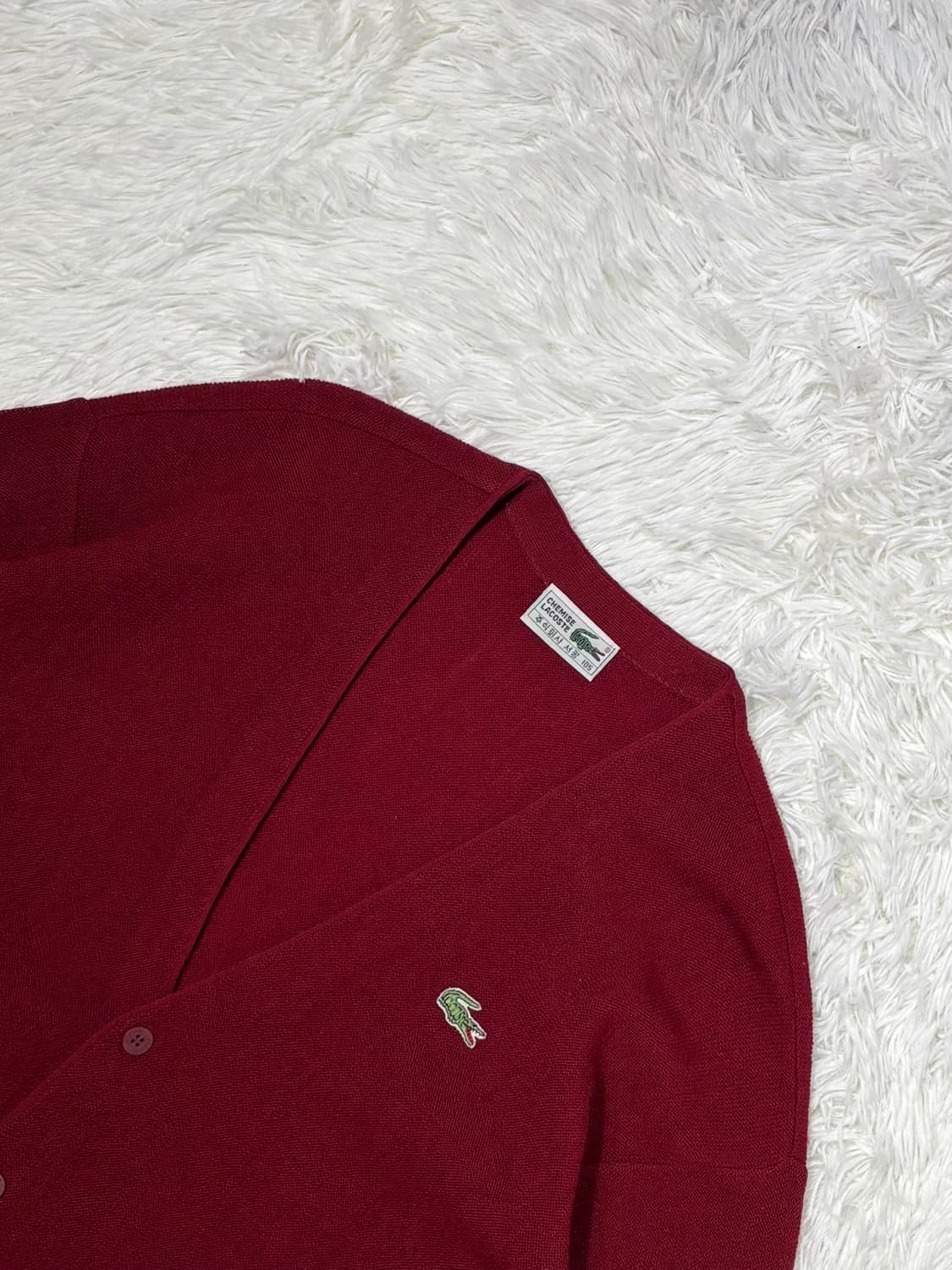 라코스테 버건디 가디건 상품이미지4