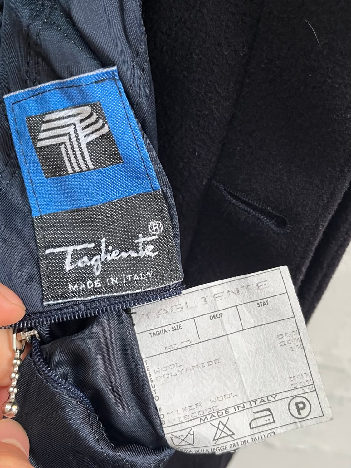 Taglinte Italy 울 혼방 네이비 싱글 코트 52 상품이미지7