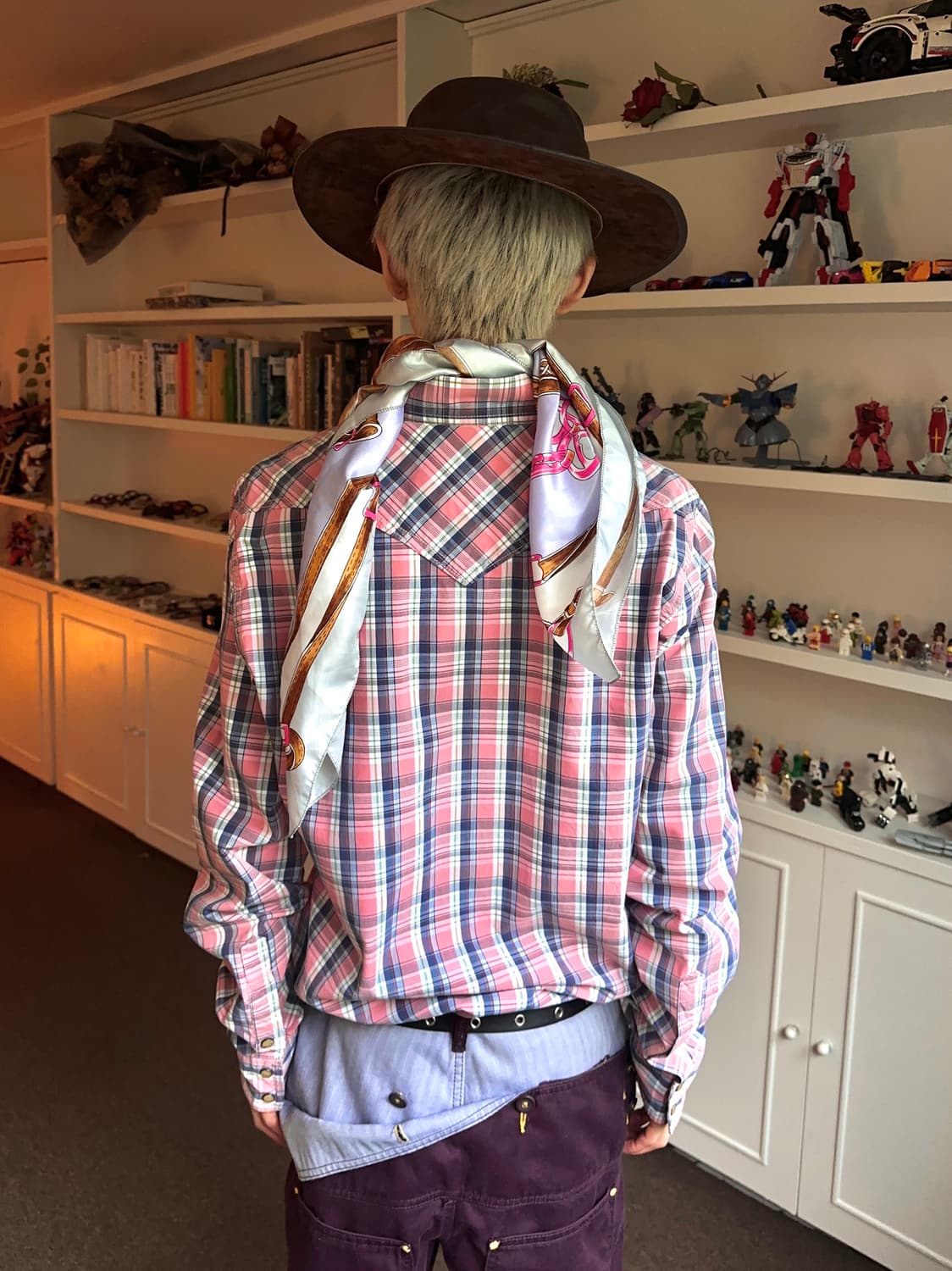 Hollister 핑크 파머 플레이드 체크 셔츠 상품이미지5