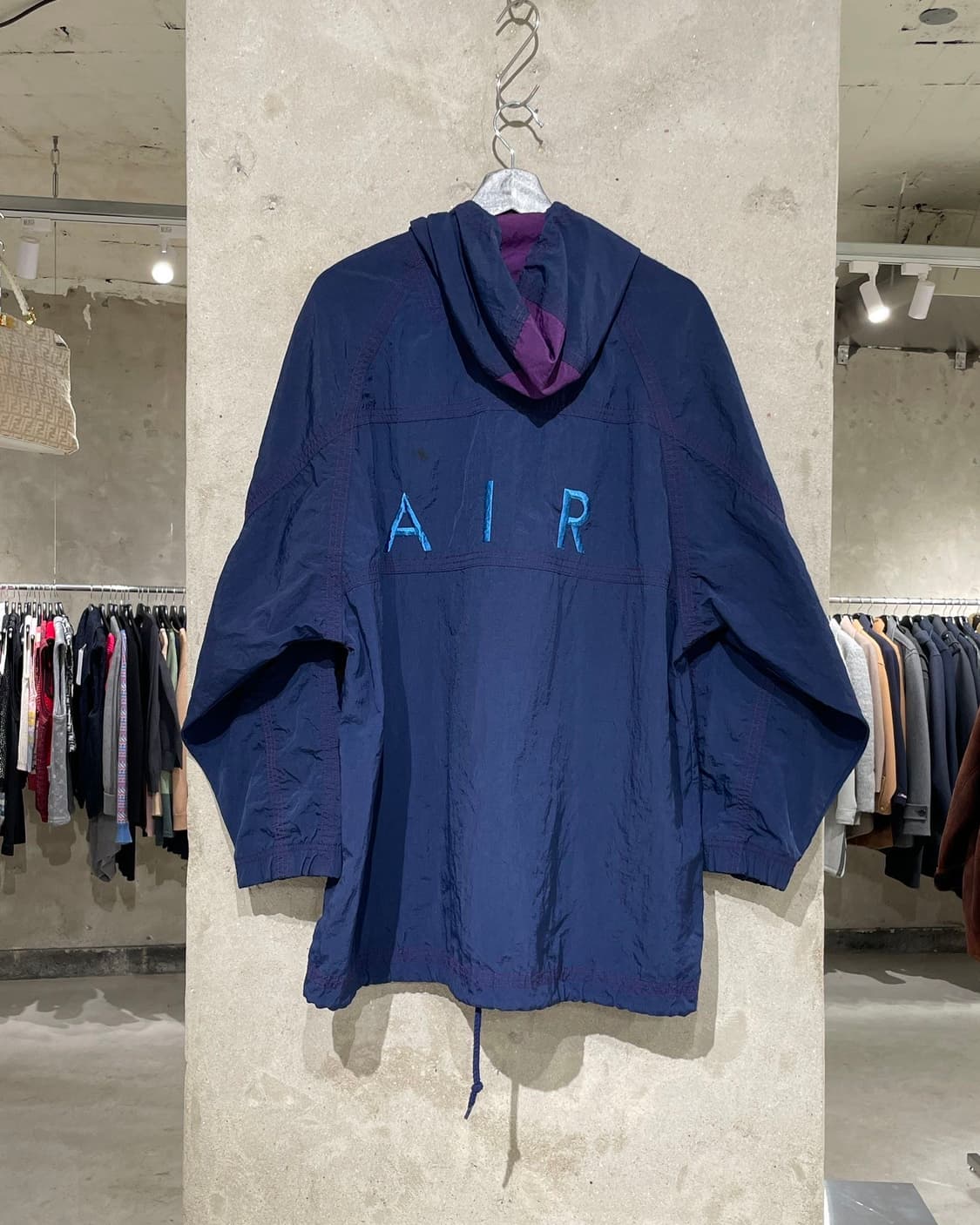 나이키 에어 네이비 로고 나일론 윈드 브레이커 상품이미지6