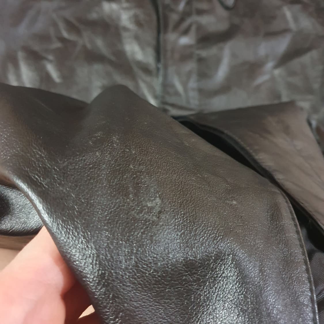 폴스미스 알뉴볼드 리얼 레더 코트 남성L 여성M오버 상품이미지5