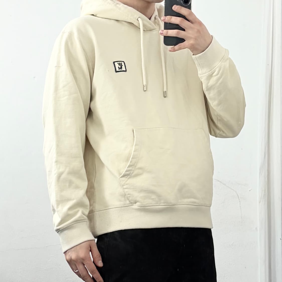 우영미 백로고 후드 상품이미지4