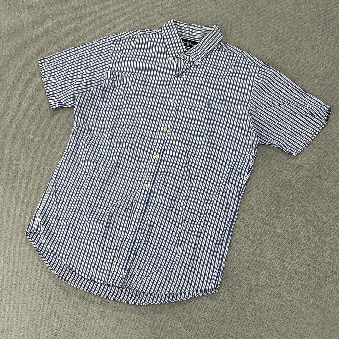 폴로 랄프로렌 스트라이프 반팔 셔츠 실측 95 상품이미지1